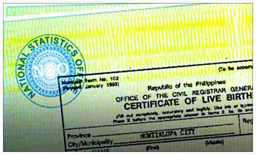 NSO Birth Certificate